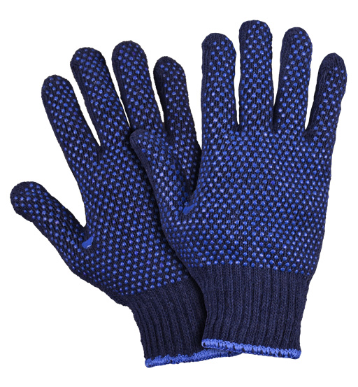 Hand Gloves Dotted Blue Double Side Pak